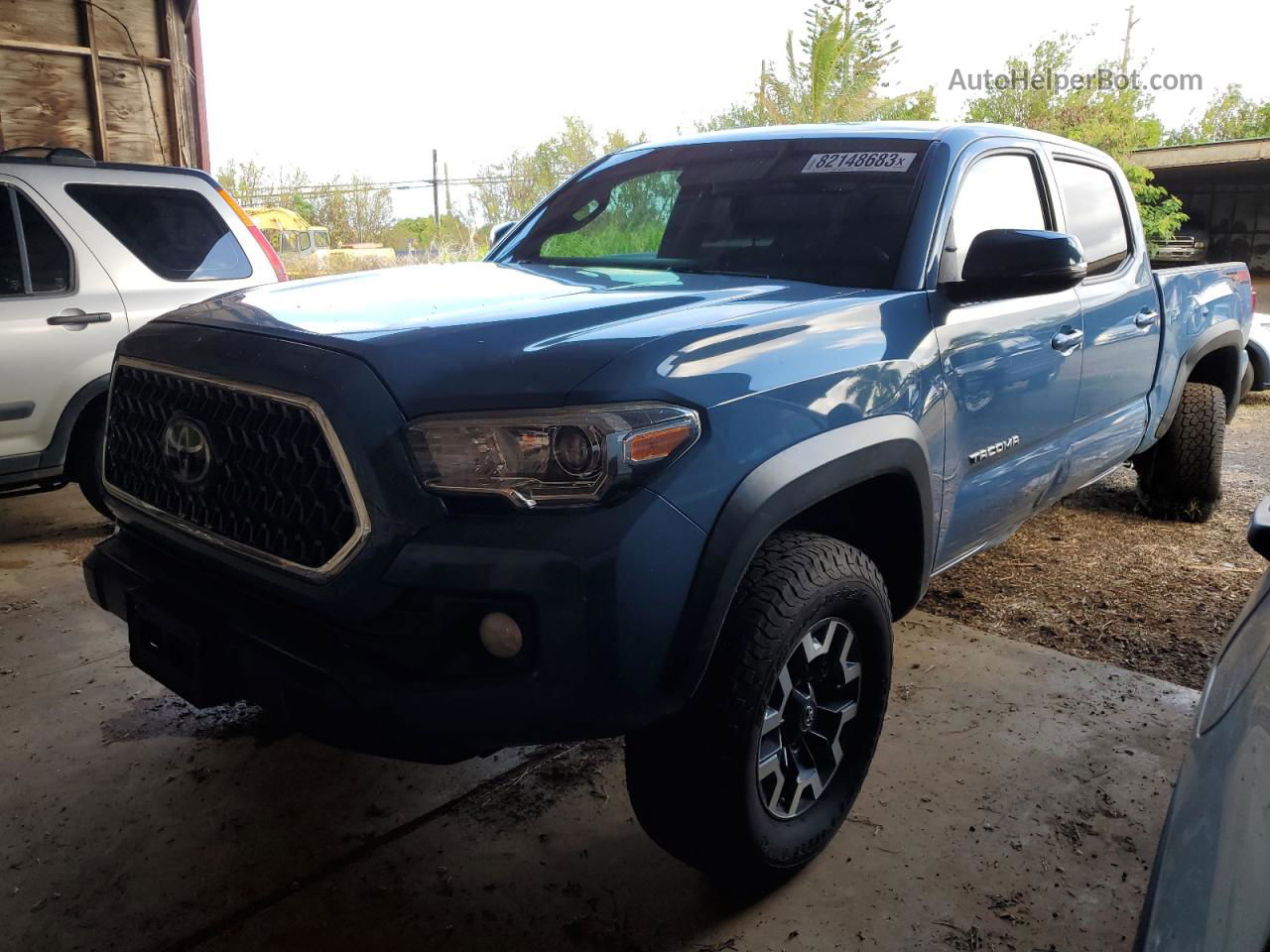 2019 Toyota Tacoma Double Cab Blue vin: 3TMDZ5BN2KM058625