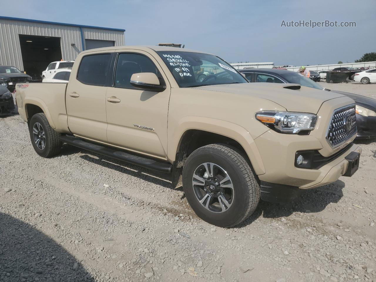 2019 Toyota Tacoma Double Cab Бежевый vin: 3TMDZ5BN2KM065736