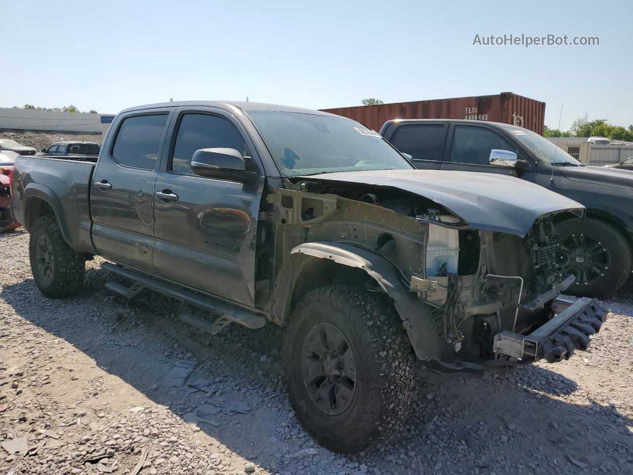 2019 Toyota Tacoma Double Cab Gray vin: 3TMDZ5BN2KM069365