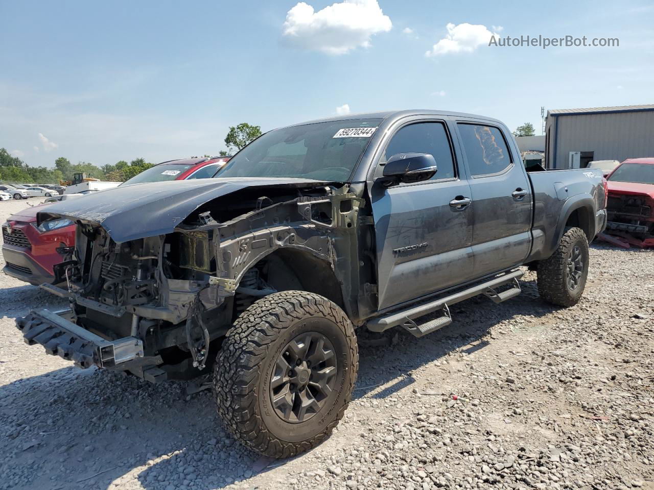 2019 Toyota Tacoma Double Cab Gray vin: 3TMDZ5BN2KM069365