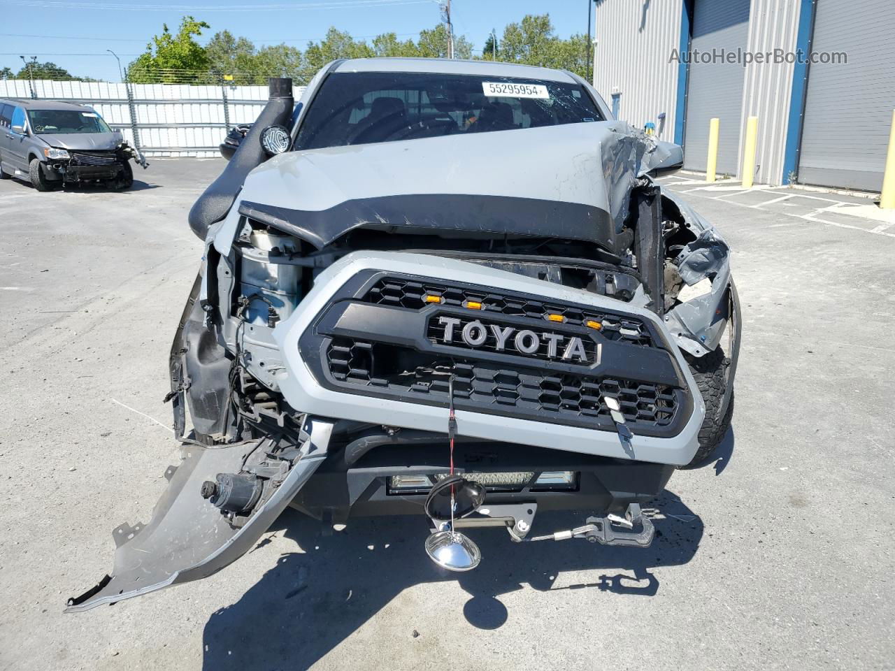 2019 Toyota Tacoma Double Cab Gray vin: 3TMDZ5BN3KM073246