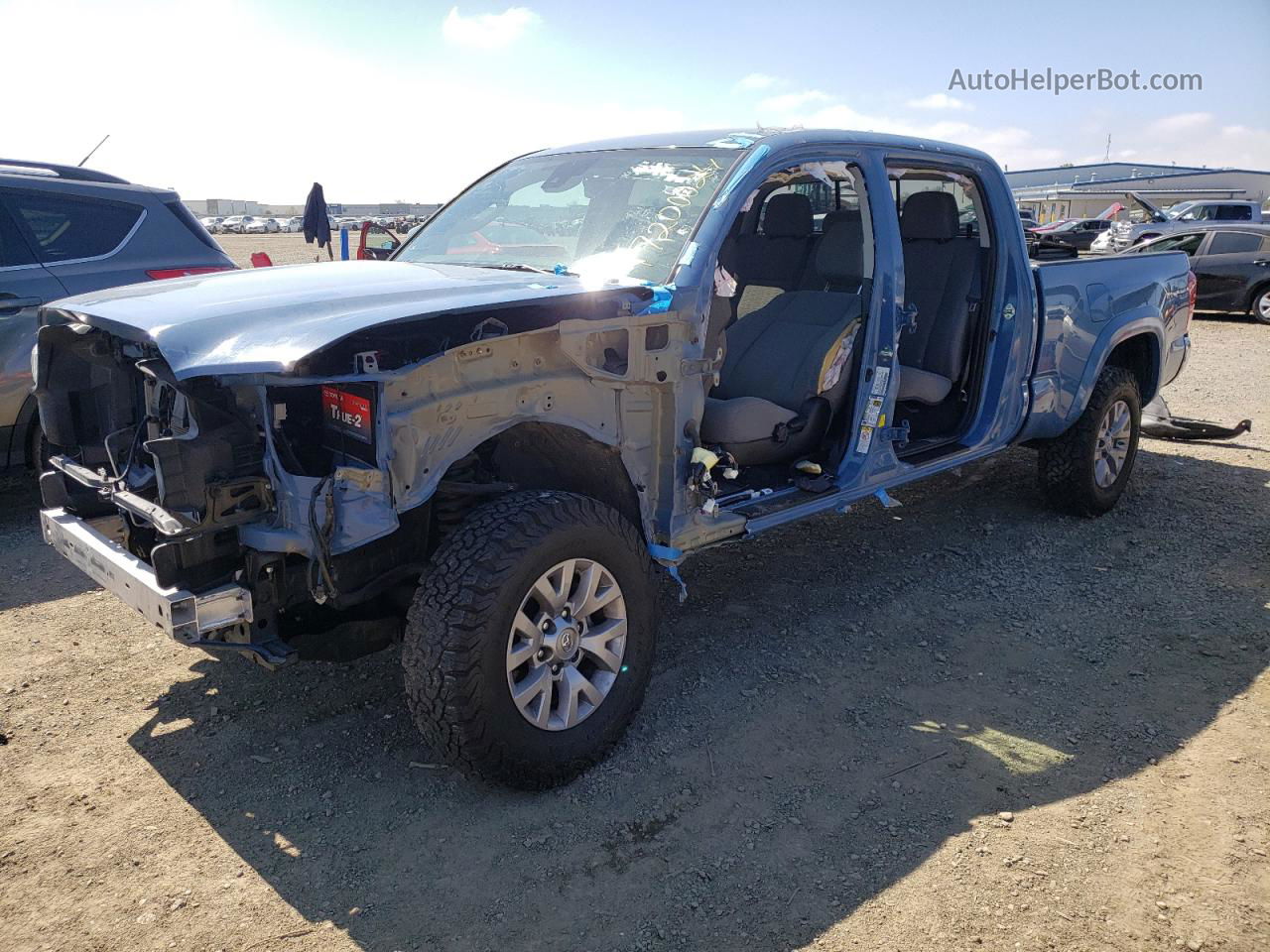 2019 Toyota Tacoma Double Cab Синий vin: 3TMDZ5BN3KM078088