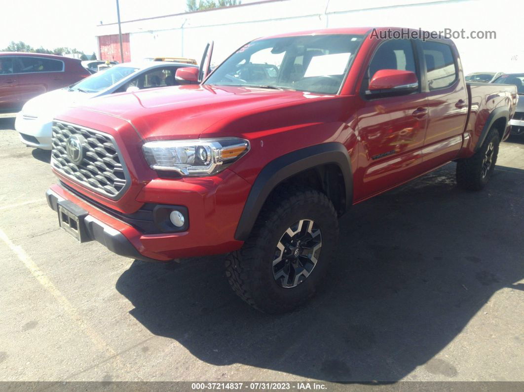 2021 Toyota Tacoma 4wd Trd Sport Red vin: 3TMDZ5BN3MM098778