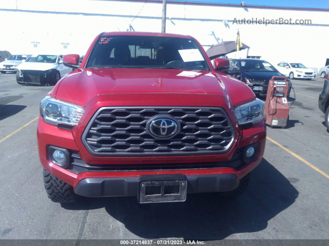 2021 Toyota Tacoma 4wd Trd Sport Red vin: 3TMDZ5BN3MM098778