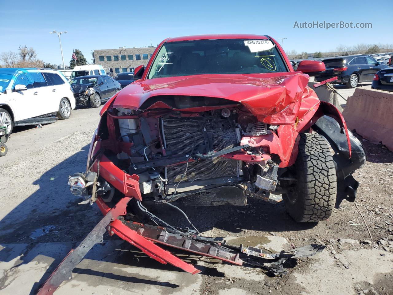 2017 Toyota Tacoma Double Cab Red vin: 3TMDZ5BN4HM023948