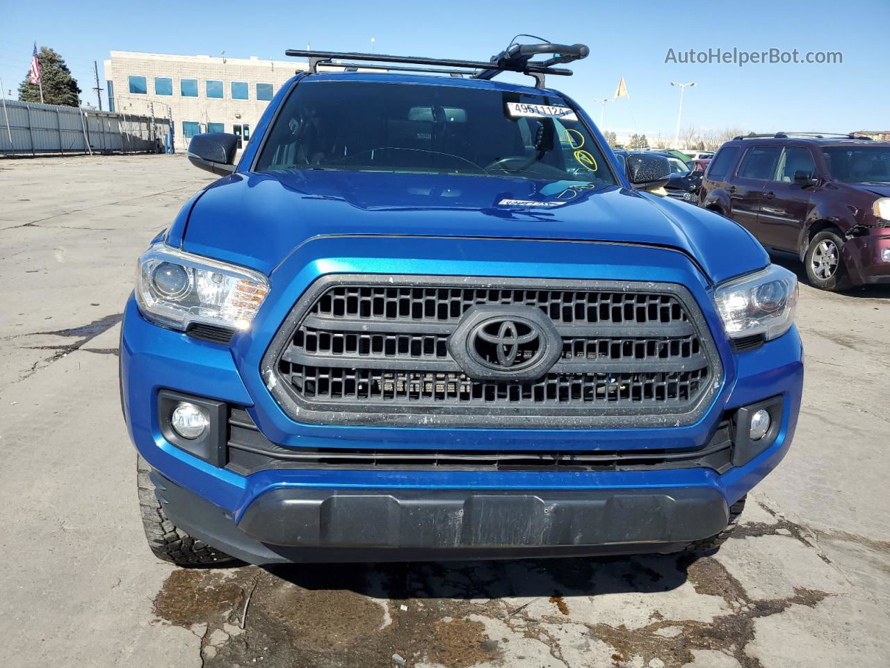 2017 Toyota Tacoma Double Cab Синий vin: 3TMDZ5BN4HM034075