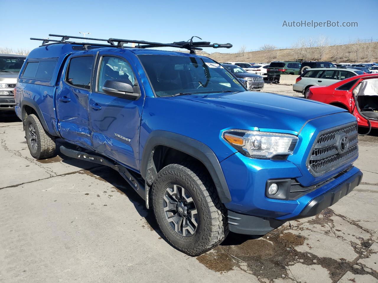 2017 Toyota Tacoma Double Cab Blue vin: 3TMDZ5BN4HM034075