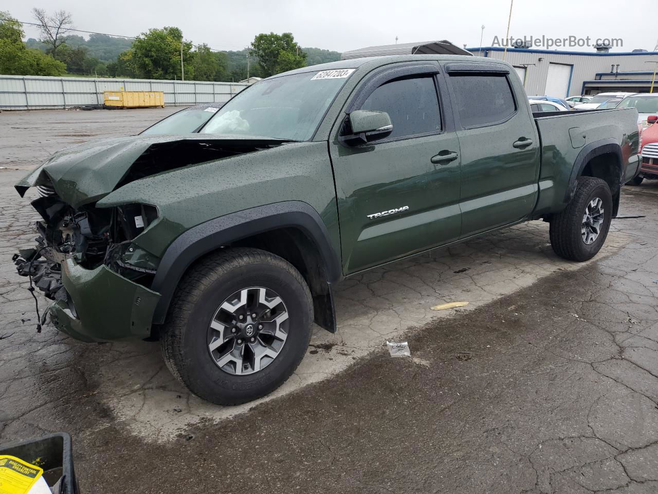 2021 Toyota Tacoma Double Cab Зеленый vin: 3TMDZ5BN4MM116883