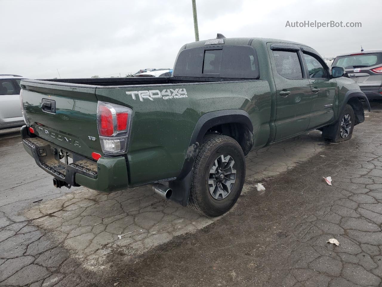 2021 Toyota Tacoma Double Cab Зеленый vin: 3TMDZ5BN4MM116883