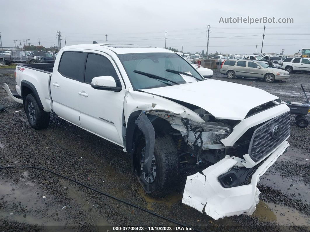 2021 Toyota Tacoma 4wd Sr5/trd Sport White vin: 3TMDZ5BN4MM118682