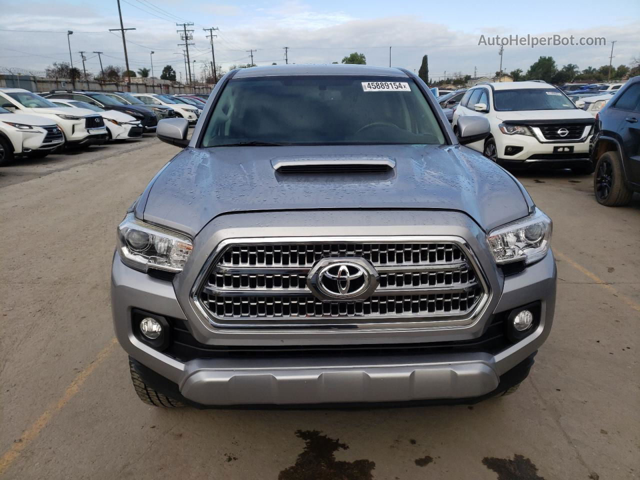 2017 Toyota Tacoma Double Cab Серебряный vin: 3TMDZ5BN5HM016281