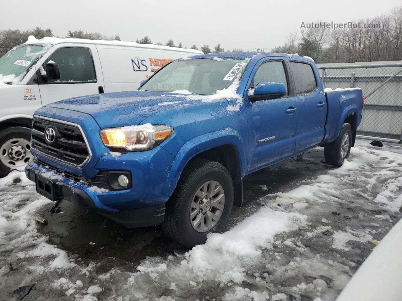 2017 Toyota Tacoma Double Cab Blue vin: 3TMDZ5BN5HM026356