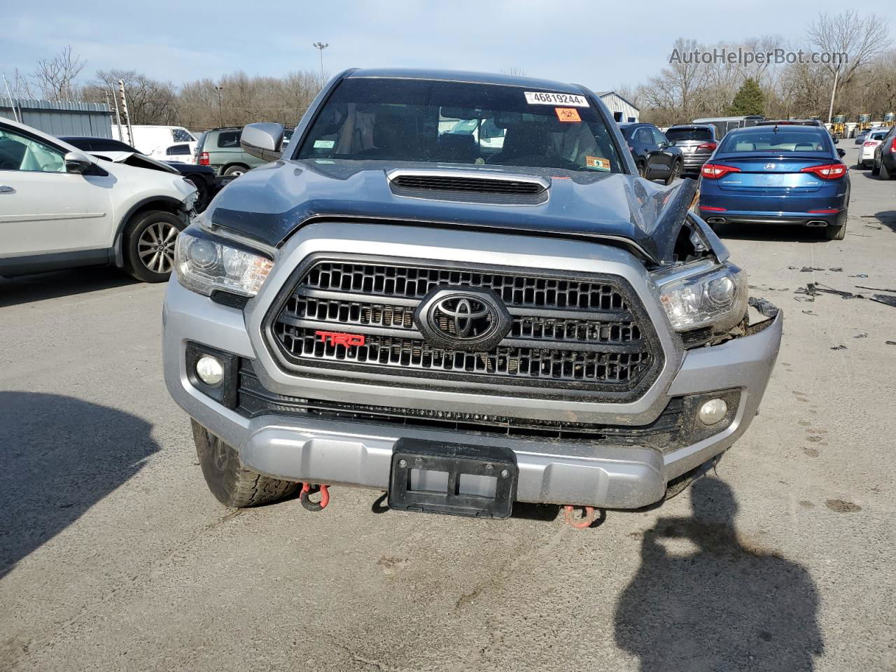 2017 Toyota Tacoma Double Cab Gray vin: 3TMDZ5BN6HM024759