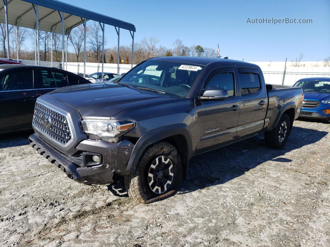 2019 Toyota Tacoma Double Cab Gray vin: 3TMDZ5BN6KM065786