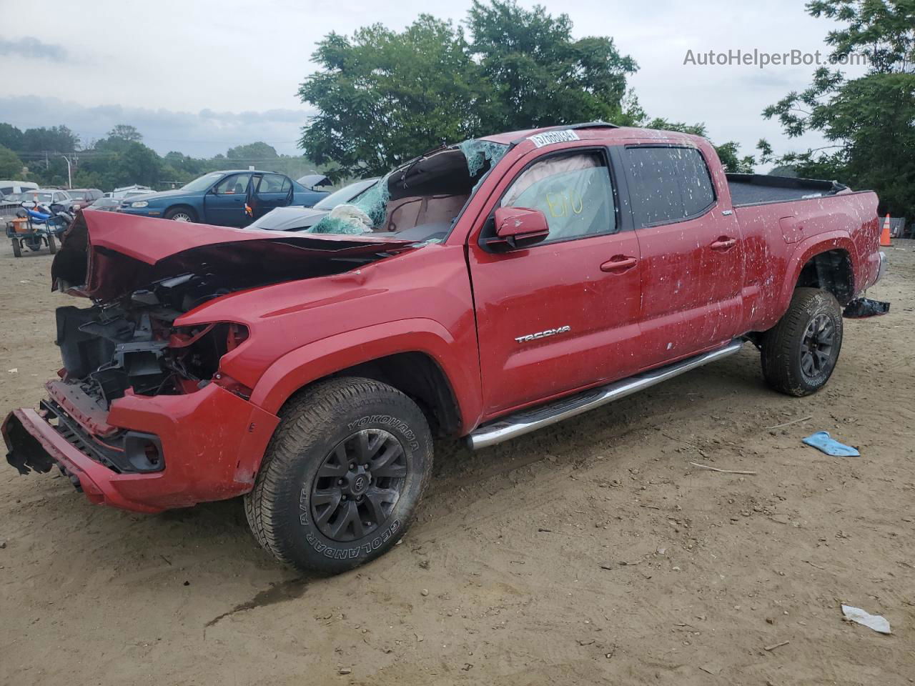 2020 Toyota Tacoma Double Cab Red vin: 3TMDZ5BN6LM094934