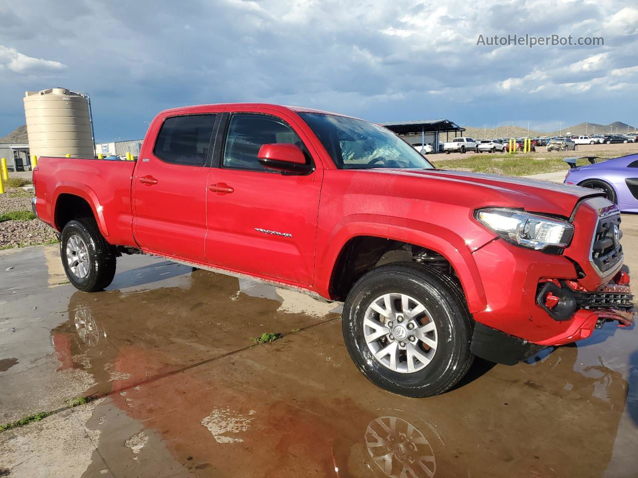 2017 Toyota Tacoma Double Cab Red vin: 3TMDZ5BN7HM023118