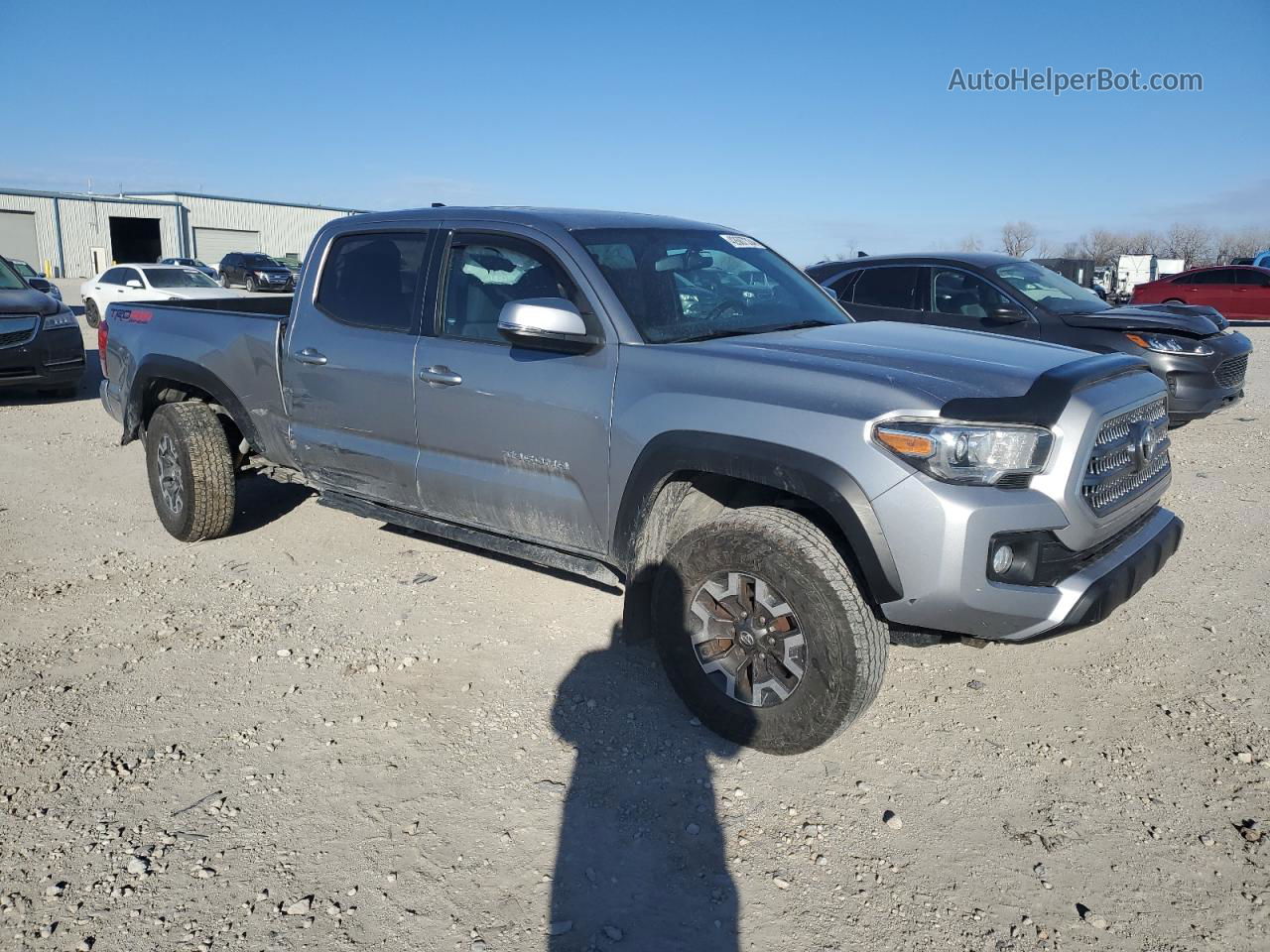 2017 Toyota Tacoma Double Cab Silver vin: 3TMDZ5BN7HM024320