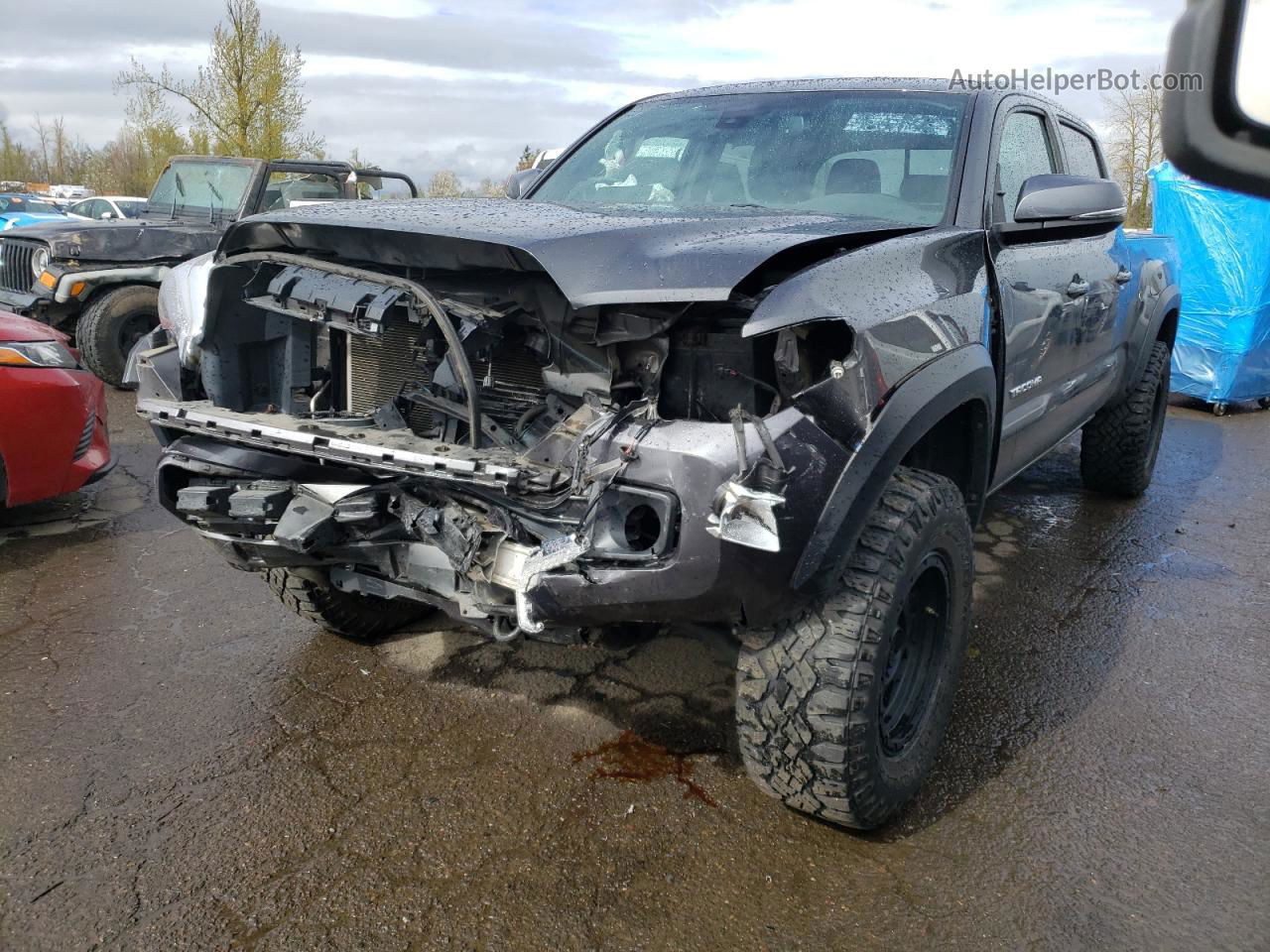 2019 Toyota Tacoma Double Cab Gray vin: 3TMDZ5BNXKM064558