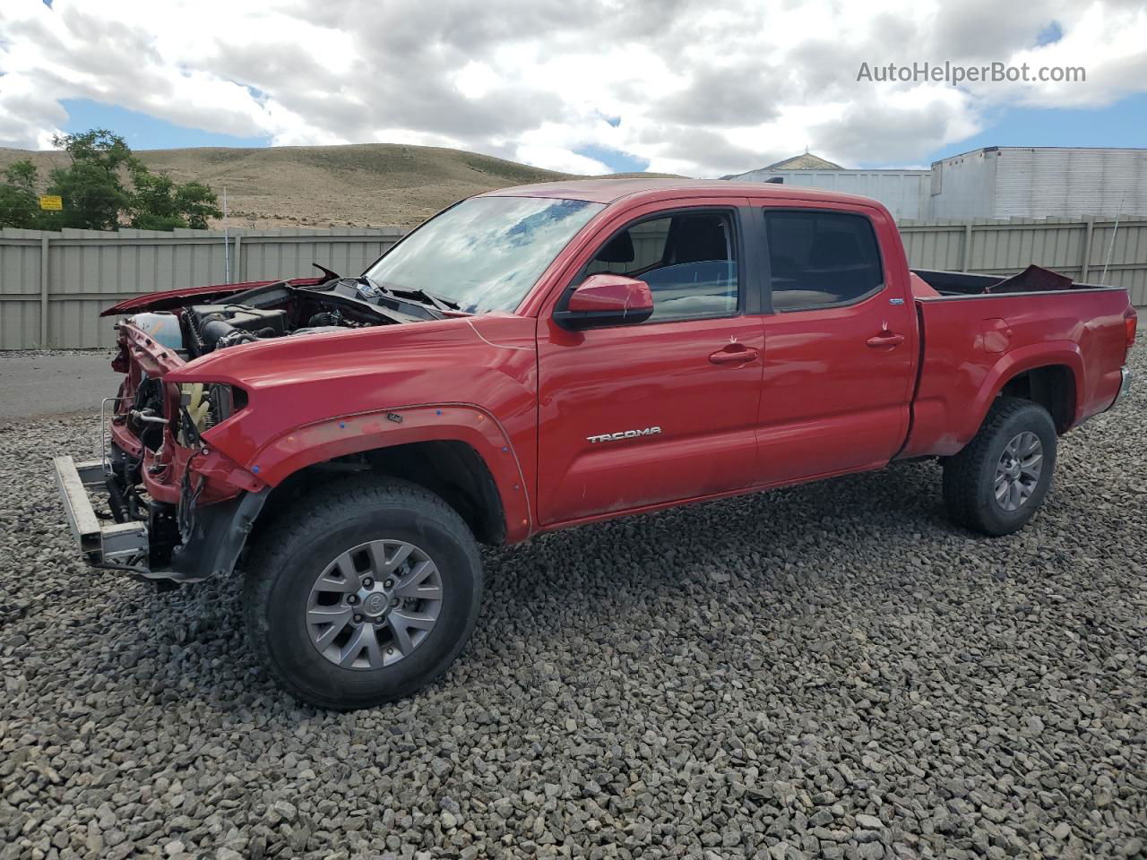 2019 Toyota Tacoma Double Cab Red vin: 3TMDZ5BNXKM075379