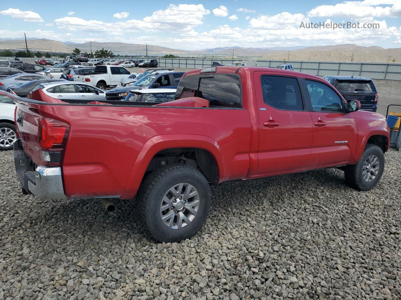 2019 Toyota Tacoma Double Cab Red vin: 3TMDZ5BNXKM075379