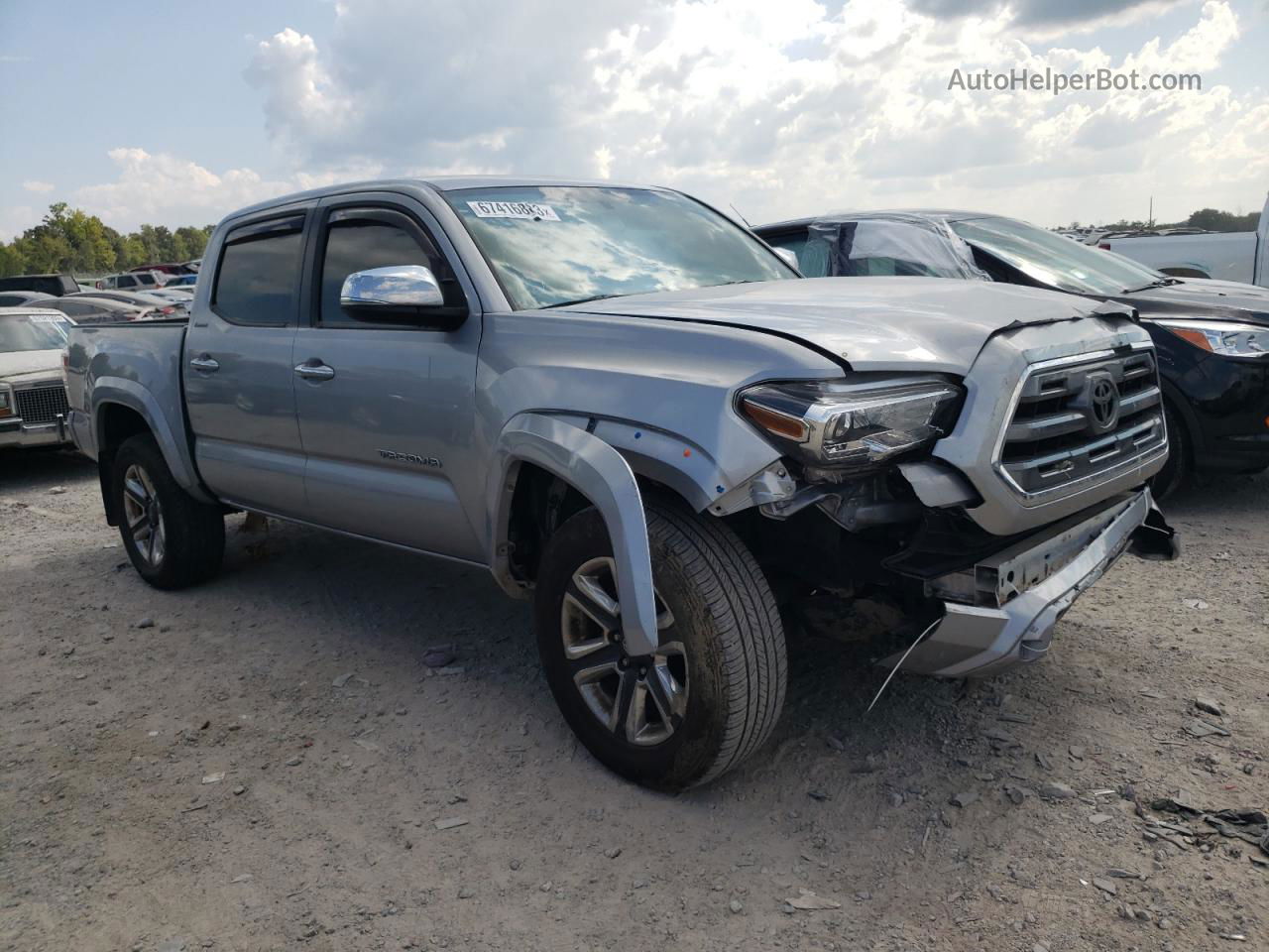 2017 Toyota Tacoma Double Cab Серебряный vin: 3TMGZ5AN0HM091758