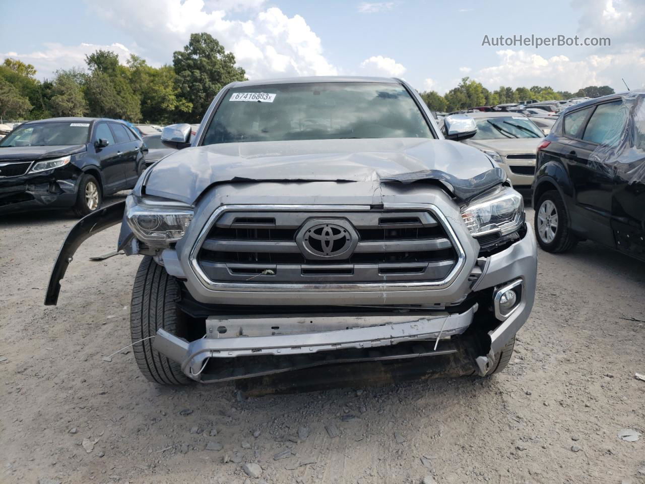 2017 Toyota Tacoma Double Cab Silver vin: 3TMGZ5AN0HM091758