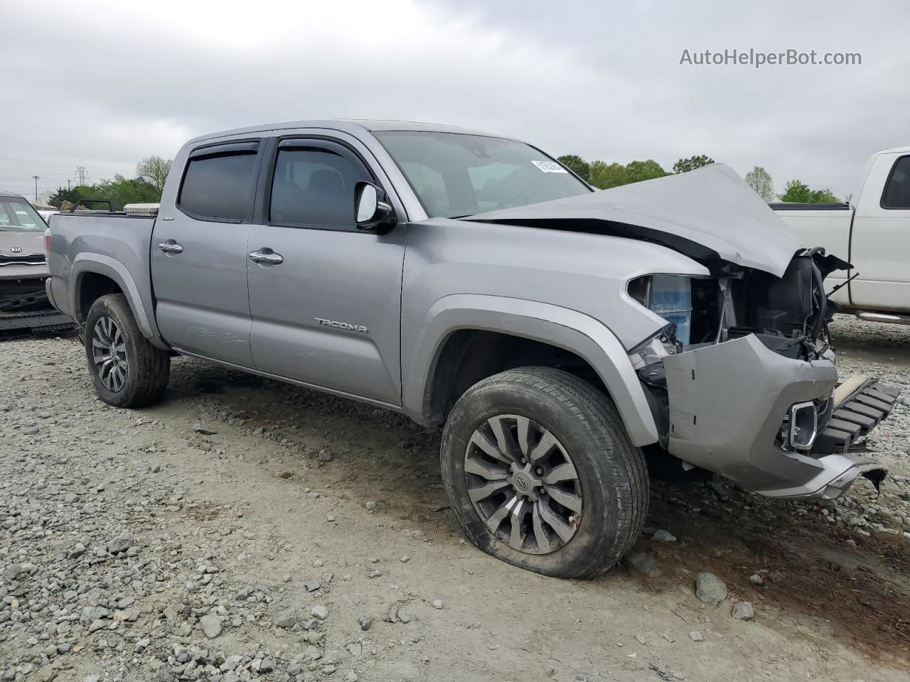 2020 Toyota Tacoma Double Cab Silver vin: 3TMGZ5AN0LM294142