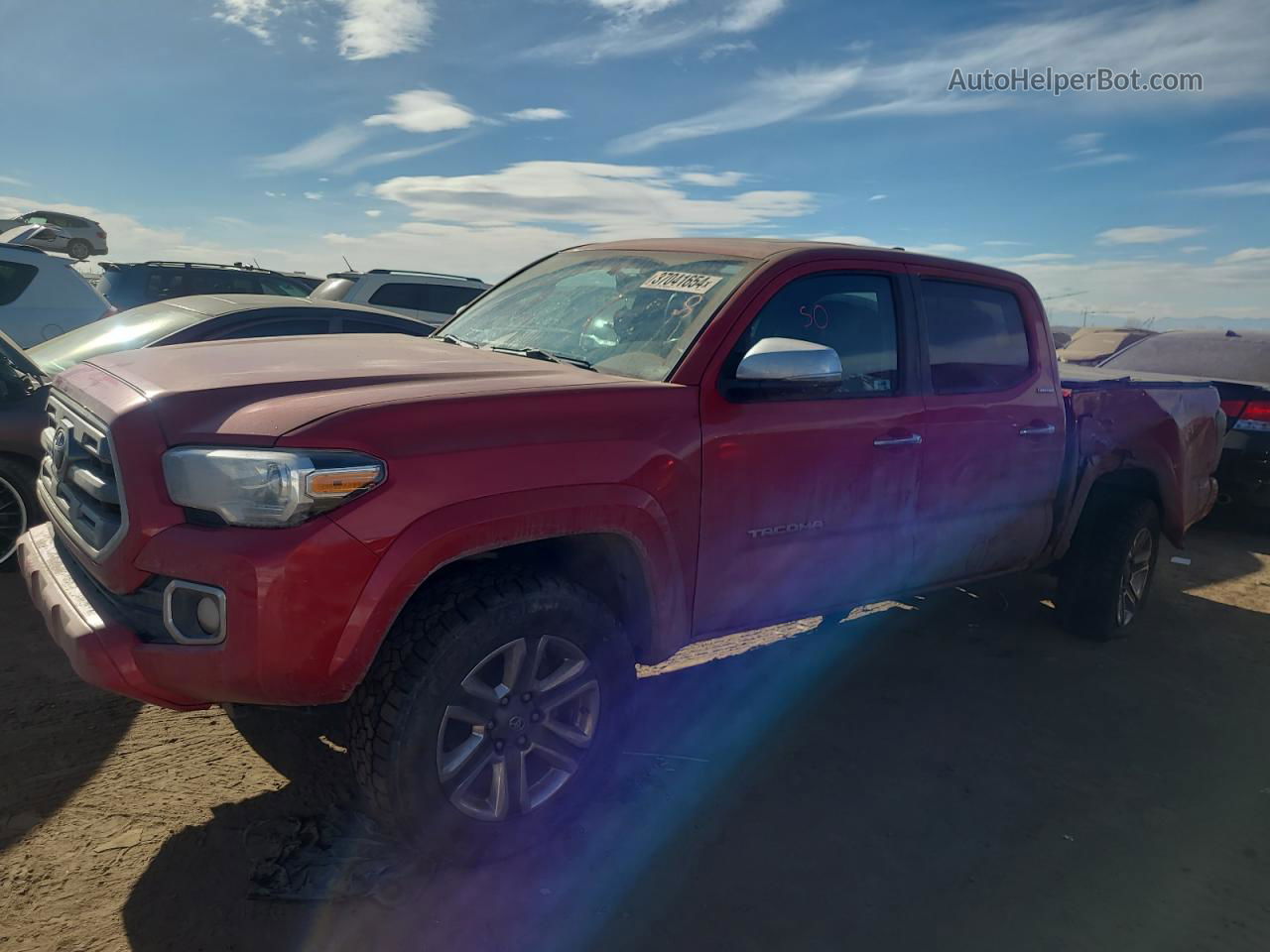 2017 Toyota Tacoma Double Cab Red vin: 3TMGZ5AN3HM087512