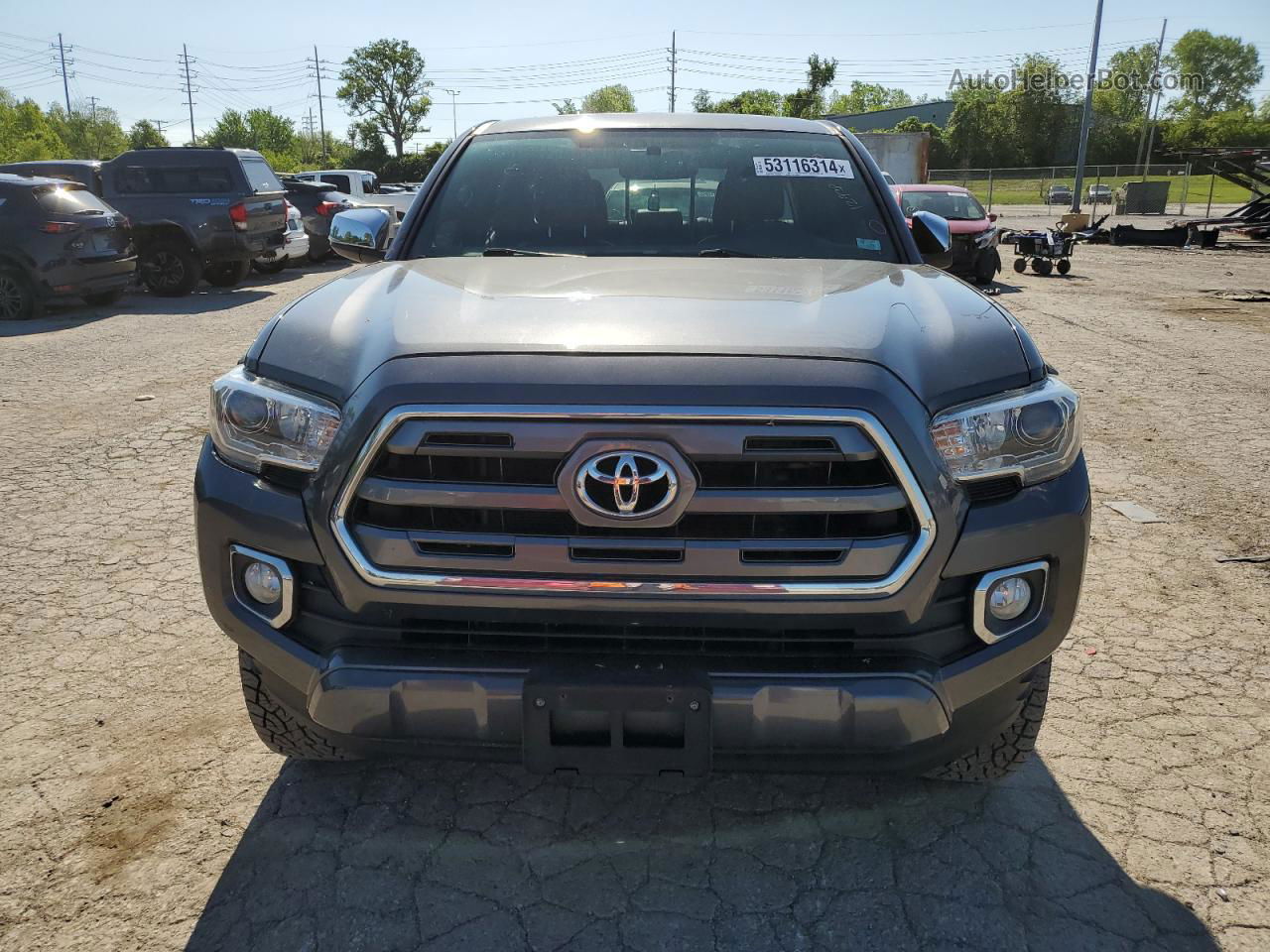 2017 Toyota Tacoma Double Cab Gray vin: 3TMGZ5AN8HM120584