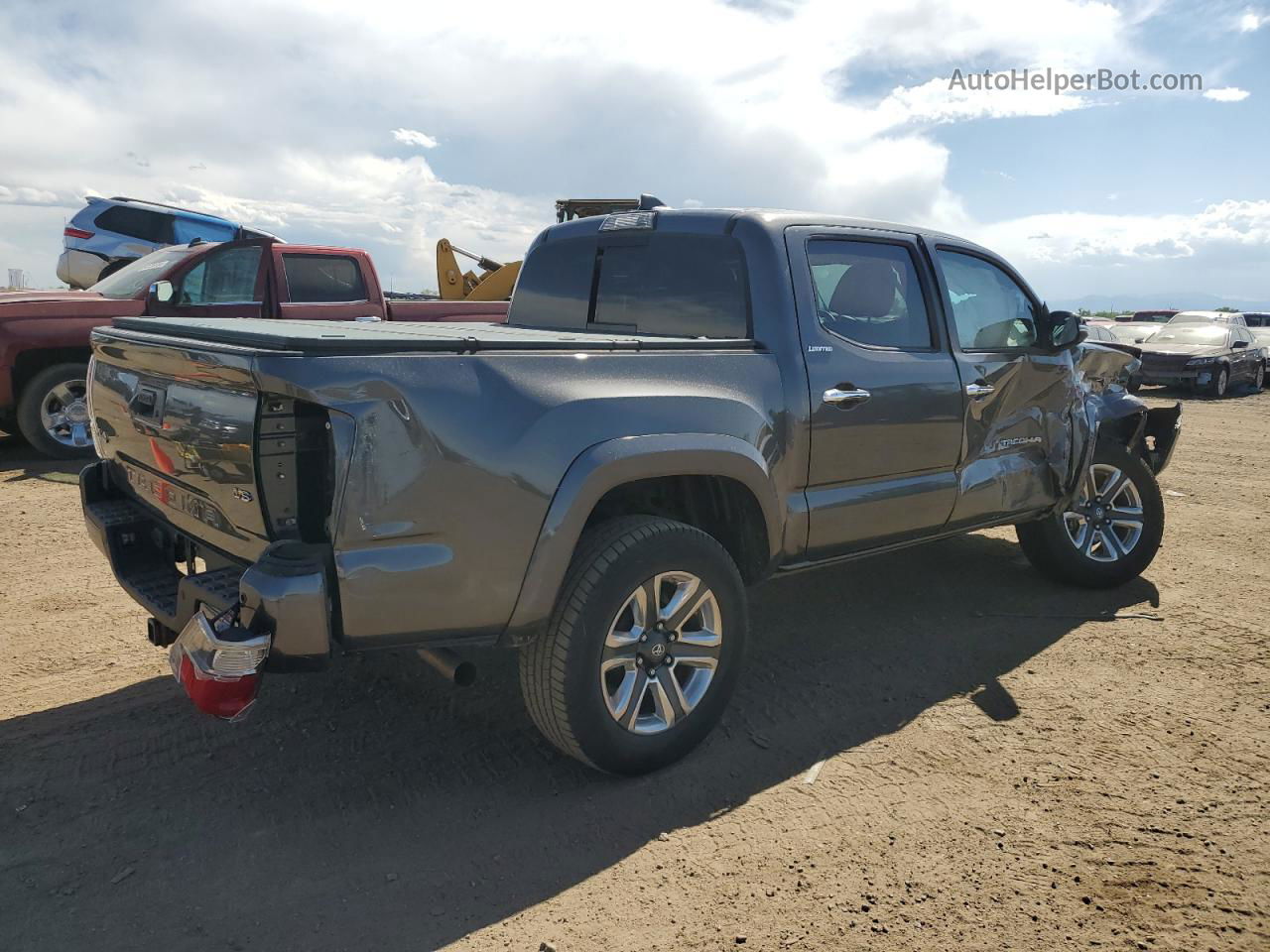 2017 Toyota Tacoma Double Cab Gray vin: 3TMGZ5AN9HM076692