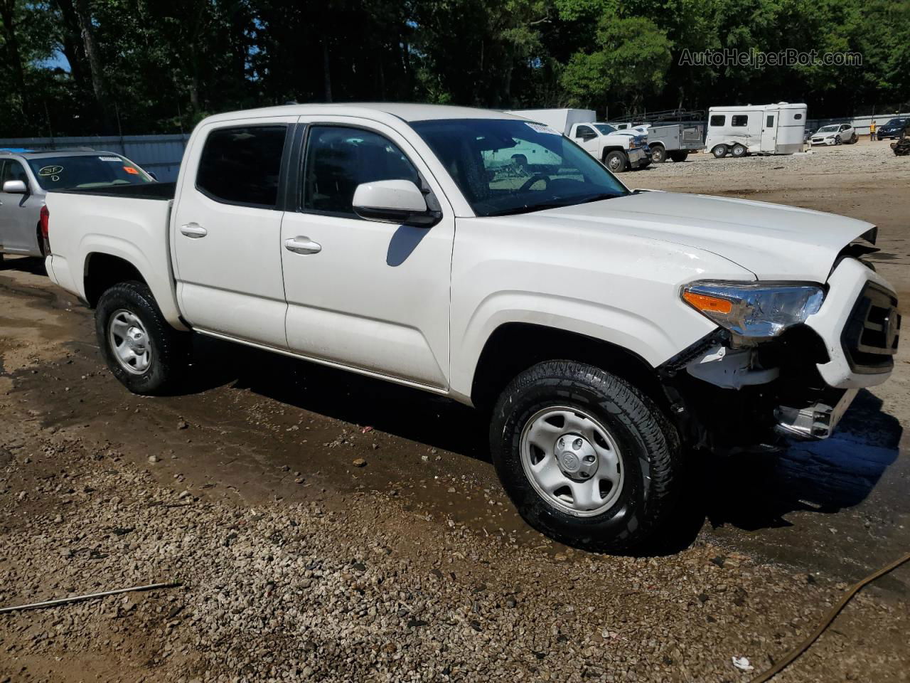 2021 Toyota Tacoma Double Cab Белый vin: 3TYAX5GN0MT015653