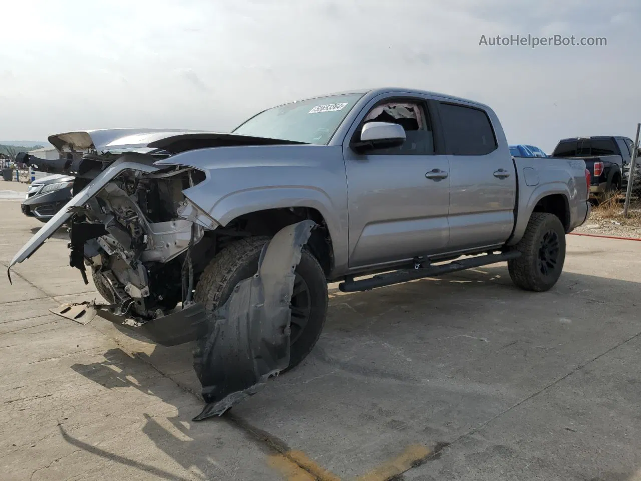 2021 Toyota Tacoma Double Cab Серебряный vin: 3TYAX5GN5MT017849