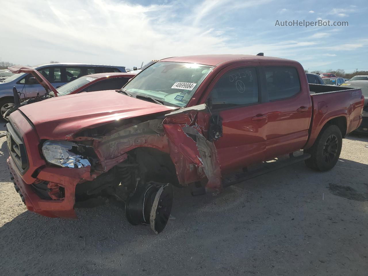 2021 Toyota Tacoma Double Cab Red vin: 3TYAX5GN7MT023295