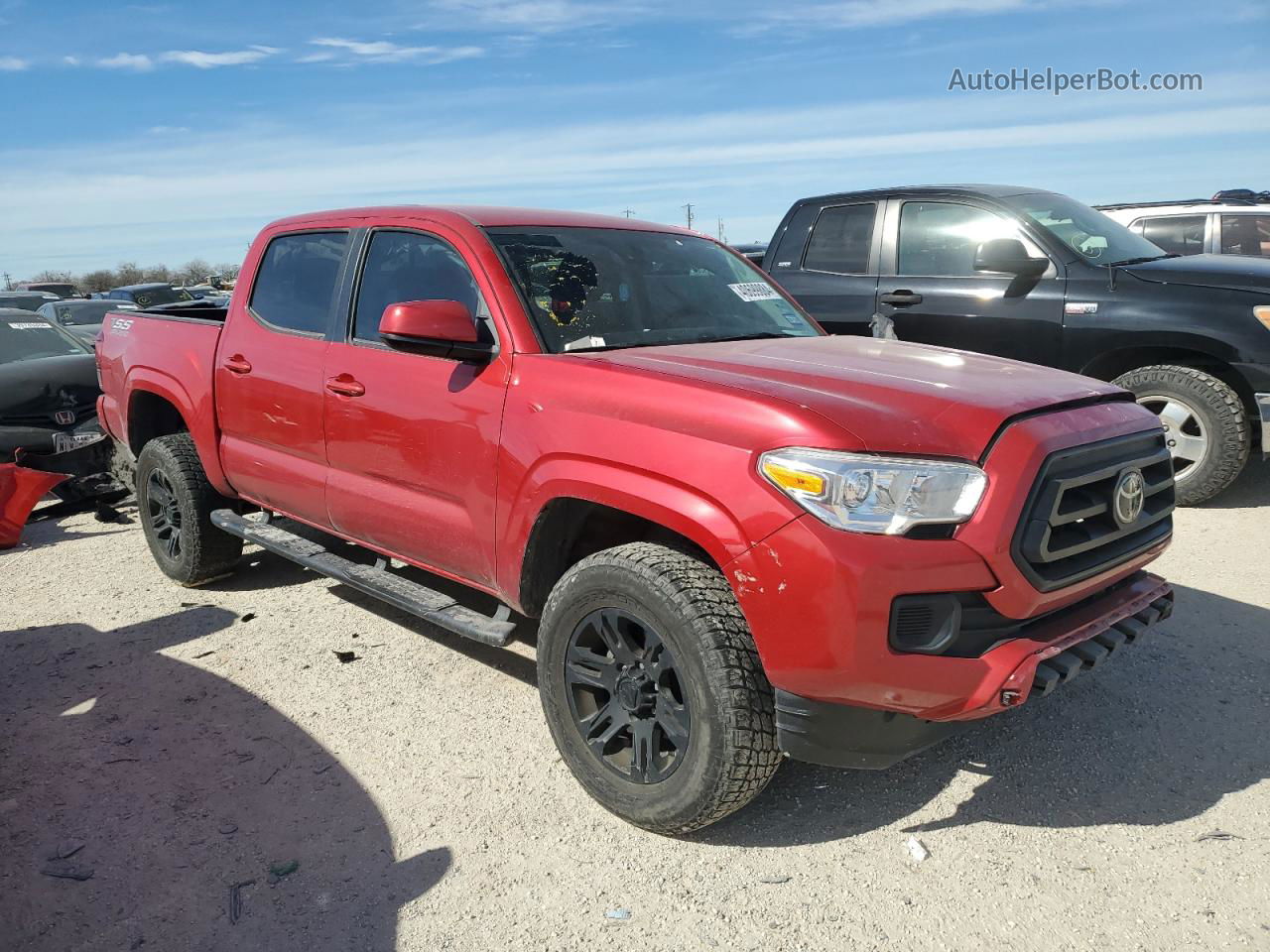 2021 Toyota Tacoma Double Cab Red vin: 3TYAX5GN7MT023295