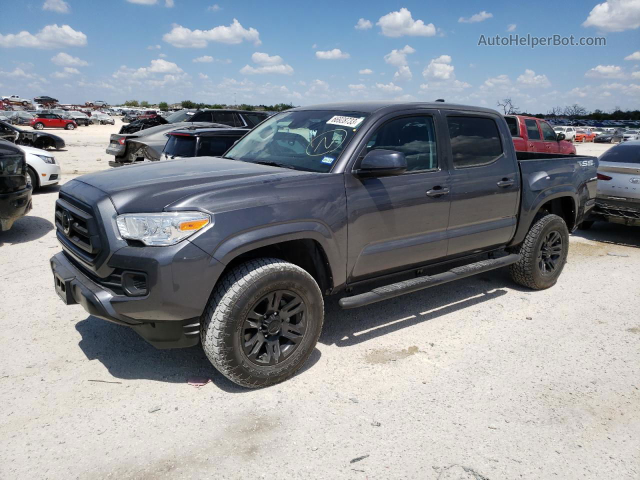 2021 Toyota Tacoma Double Cab Gray vin: 3TYAX5GN8MT020874