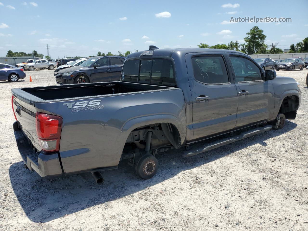 2021 Toyota Tacoma Double Cab Gray vin: 3TYAX5GN9MT033116