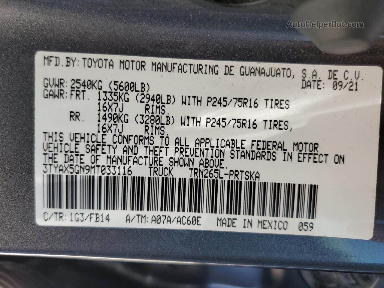 2021 Toyota Tacoma Double Cab Gray vin: 3TYAX5GN9MT033116