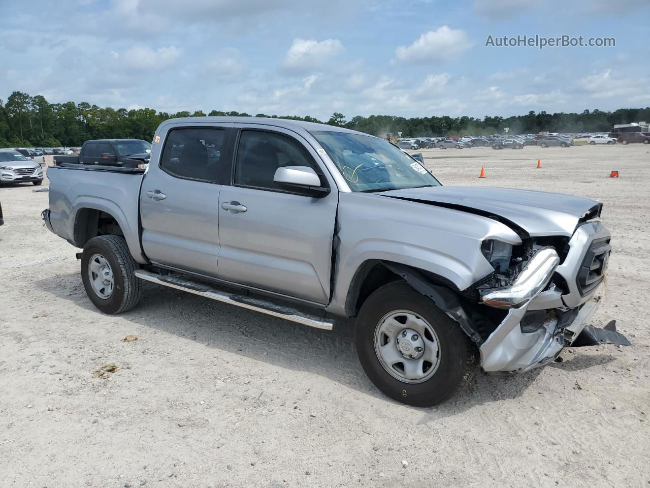 2021 Toyota Tacoma Double Cab Silver vin: 3TYAX5GNXMT024750