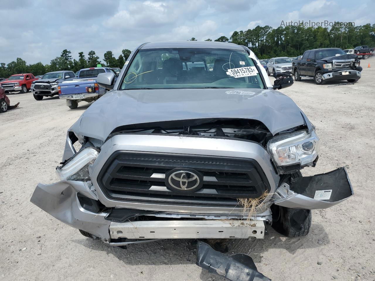 2021 Toyota Tacoma Double Cab Silver vin: 3TYAX5GNXMT024750