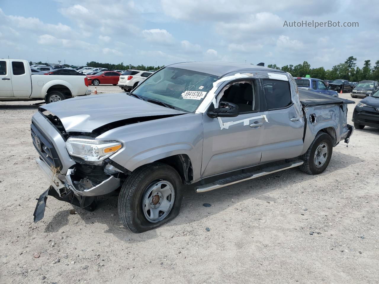 2021 Toyota Tacoma Double Cab Silver vin: 3TYAX5GNXMT024750