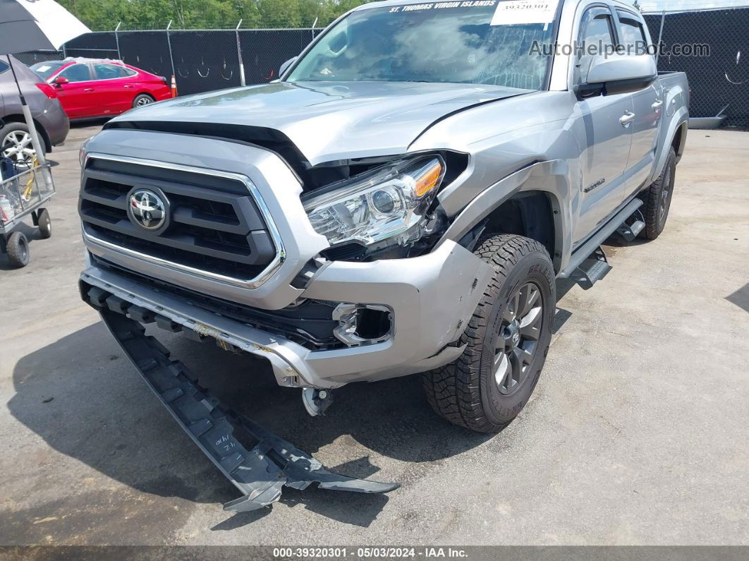 2021 Toyota Tacoma Sr5 V6 Silver vin: 3TYAZ5CN0MT003602