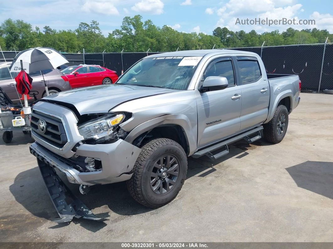 2021 Toyota Tacoma Sr5 V6 Silver vin: 3TYAZ5CN0MT003602