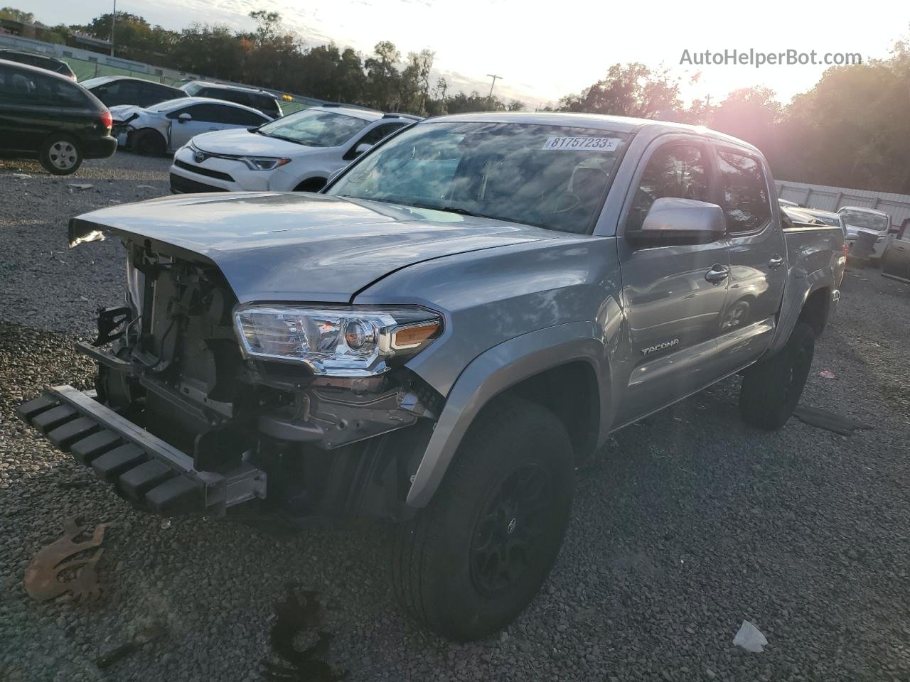 2021 Toyota Tacoma Double Cab Gray vin: 3TYAZ5CN2MT003021