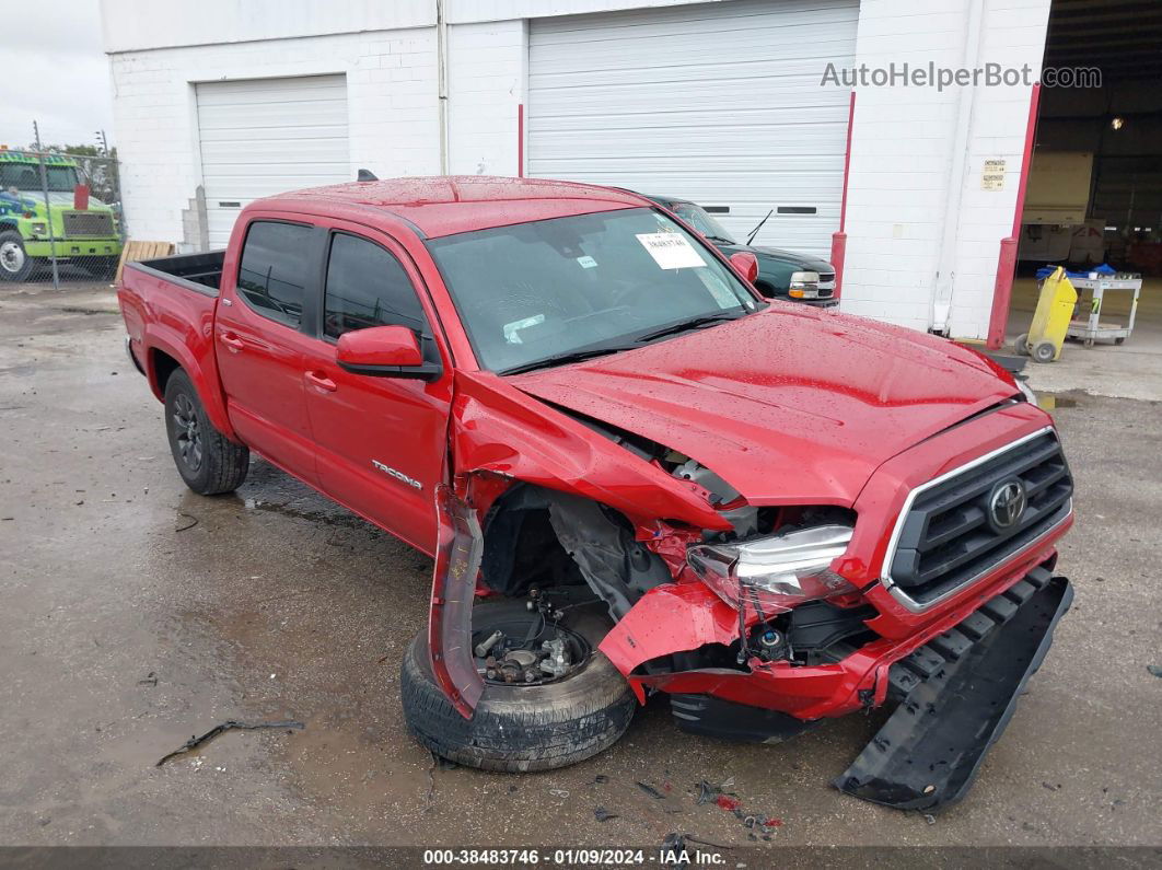 2021 Toyota Tacoma Sr5 V6 Red vin: 3TYAZ5CN7MT003905