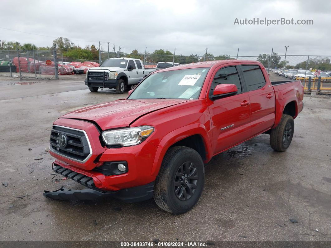 2021 Toyota Tacoma Sr5 V6 Red vin: 3TYAZ5CN7MT003905