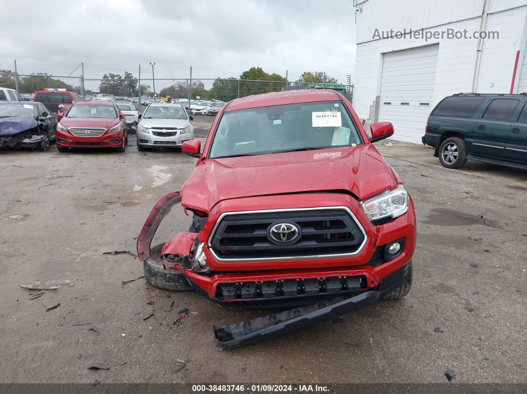 2021 Toyota Tacoma Sr5 V6 Red vin: 3TYAZ5CN7MT003905