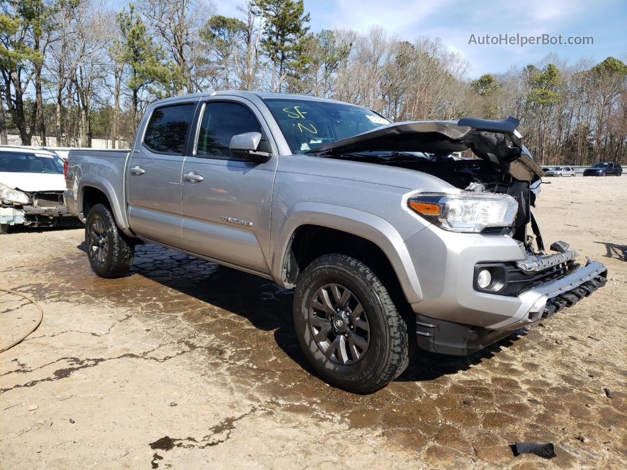 2021 Toyota Tacoma Double Cab Silver vin: 3TYAZ5CN9MT003081