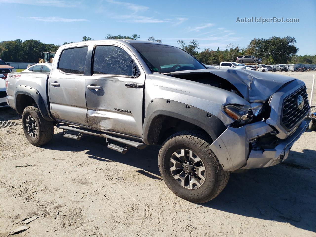 2020 Toyota Tacoma Double Cab Серебряный vin: 3TYCZ5AN1LT003702