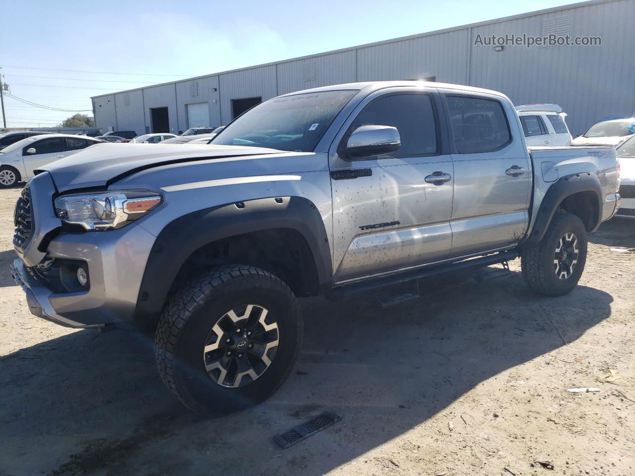 2020 Toyota Tacoma Double Cab Серебряный vin: 3TYCZ5AN1LT003702