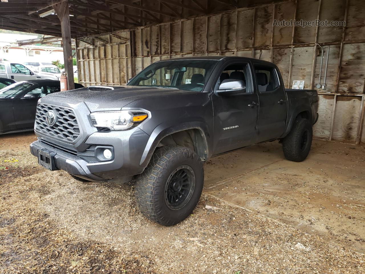 2021 Toyota Tacoma Double Cab Gray vin: 3TYCZ5AN1MT019934